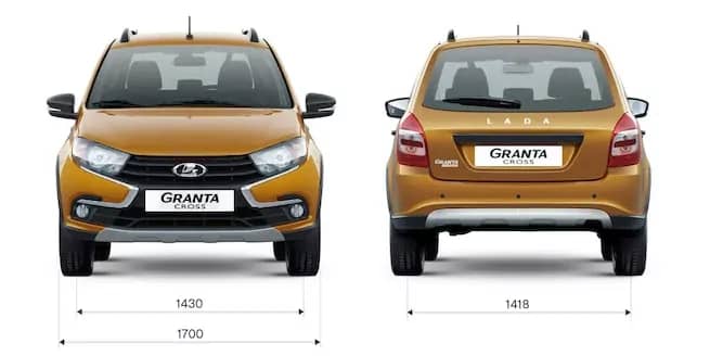 LADA Granta Cross — габариты спереди и сзади